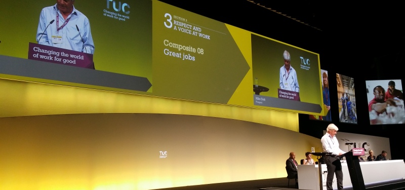 Mike Dick supports 'Great Jobs' motion at TUC Congress