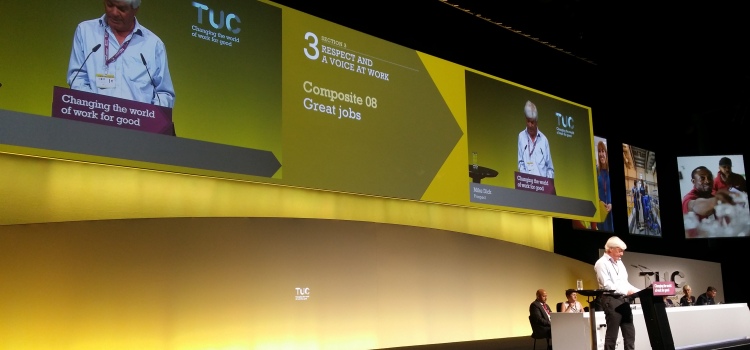 Mike Dick supports 'Great Jobs' motion at TUC Congress