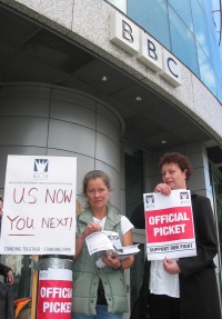 Pickets outside TV Centre