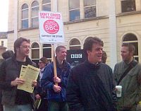 Picture of Bristol members making their views known..
