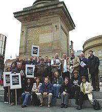 Picture of members protest at Newcastle.