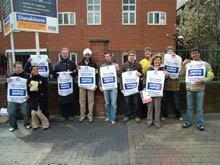 Picture of ITV Birmingham members on strike