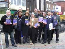 Picture of Meridian staff leafleting on 5 November 2007